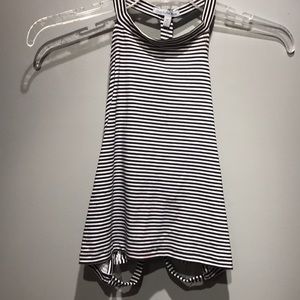 black and white tank top